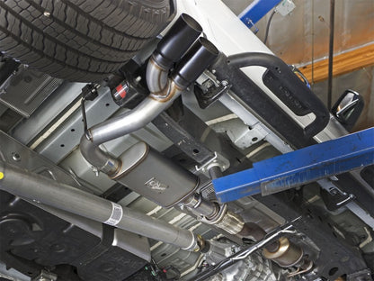 aFe Rebel Series 3in Stainless Steel Cat-Back Exhaust System w/Black Tip: 49-44061-B Photo - Mounted