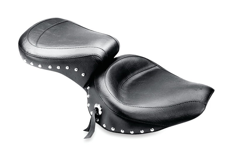 Mustang Motorcycle Mustang 58-84 Harley FX/FL Wide Touring 1PC Seat w/Studs - Black 75511 75511 Photo - Primary