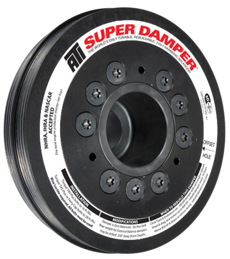 ATI Damper - 6.78in - Alum - (2) 4 Grv - Mitsubishi Eclipse - 4G63 w/Integral Lower Cam Drive ATI918251 ATI918251 Photo - Primary