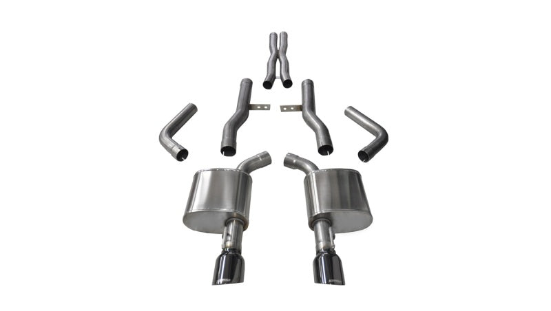 Corsa Performance 15-16 Dodge Charger SRT/Scat Pack/R/T 6.4L Black Xtreme Cat-Back 14996BLK Photo - Primary