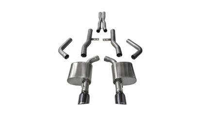 Corsa Performance 15-16 Dodge Charger SRT/Scat Pack/R/T 6.4L Black Xtreme Cat-Back 14996BLK Photo - Primary