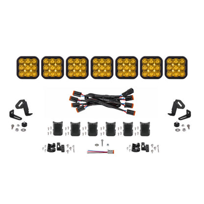 Diode Dynamics SS5 Sport Universal CrossLink 7-Pod Lightbar - Yellow Driving DD7213 DD7213 Photo - Primary