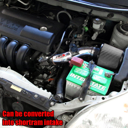 HPS Performance HPS Cold Air Intake Kit 2003-2004 Pontiac Vibe 1.8L, Converts to Shortram, 837-513
