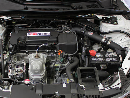 HPS Performance Products Cold Air Intake Kit 2013-2017 Honda Accord 2.4L, Converts to Shortram, Black