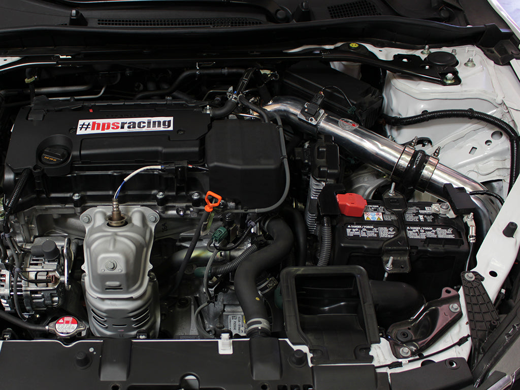 HPS Performance Products HPS Cold Air Intake Kit 2013-2017 Honda Accord 2.4L, Converts to Shortram, 837-555