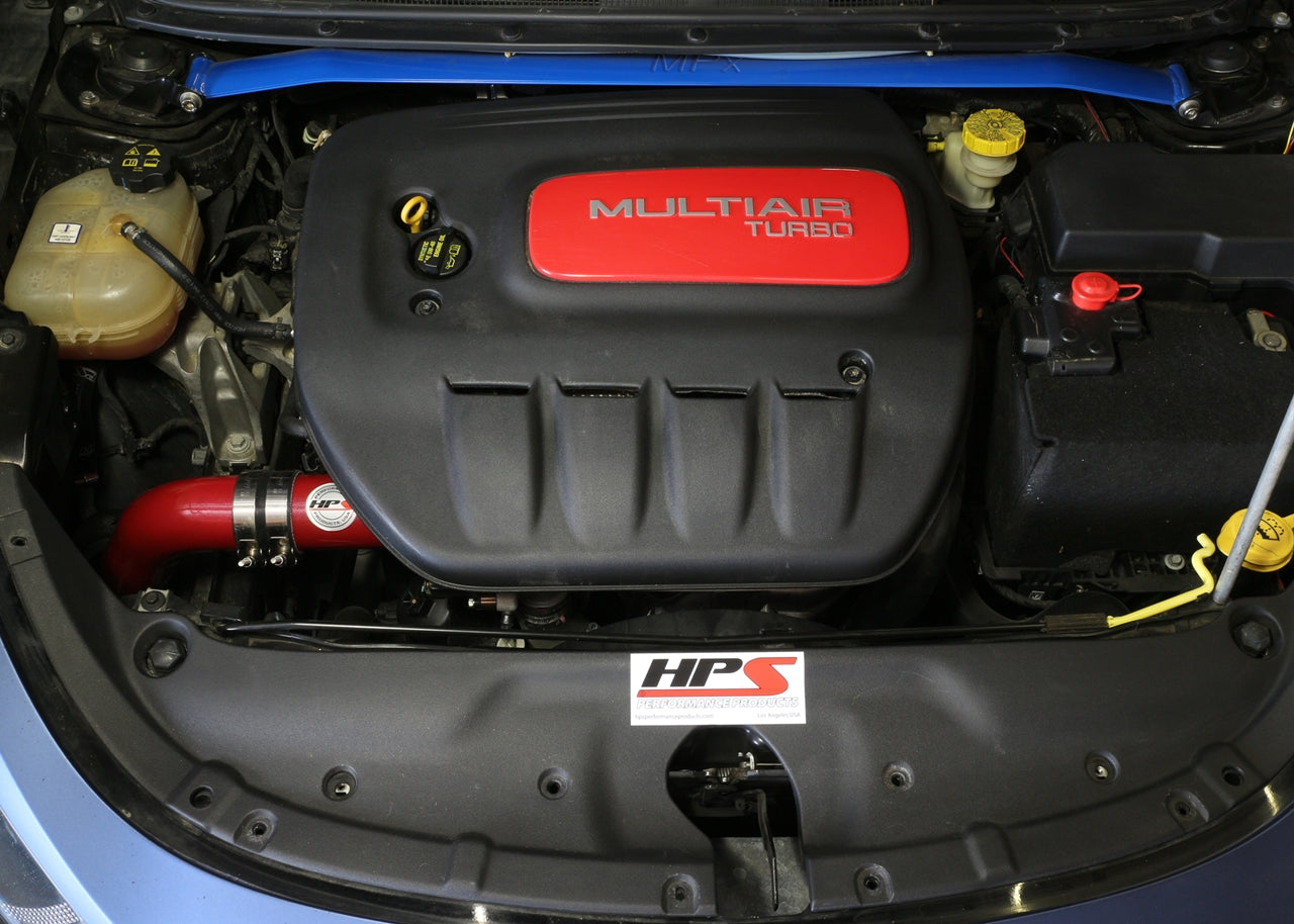 HPS Performance Products Cold Air Intake Kit 2013-2014 Dodge Dart 1.4L Turbo, Red