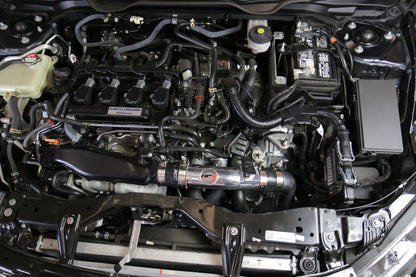 HPS Performance Products Cold Air Intake Kit 2016-2019 Honda Civic Non Si 1.5T Turbo, Converts to Shortram, Polish