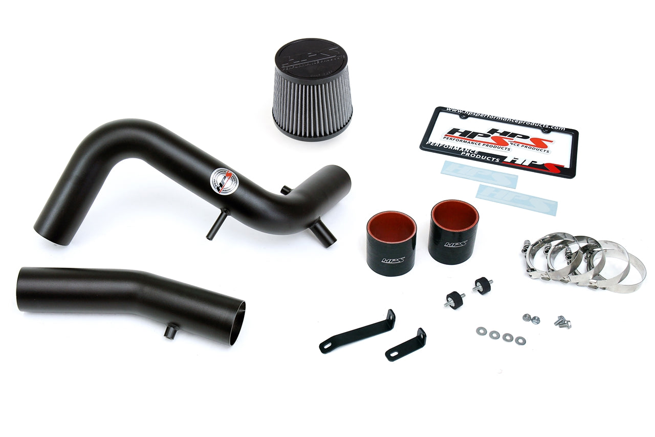HPS Performance Products Cold Air Intake Kit 2013-2017 Hyundai Veloster 1.6L Turbo, Converts to Shortram, Black