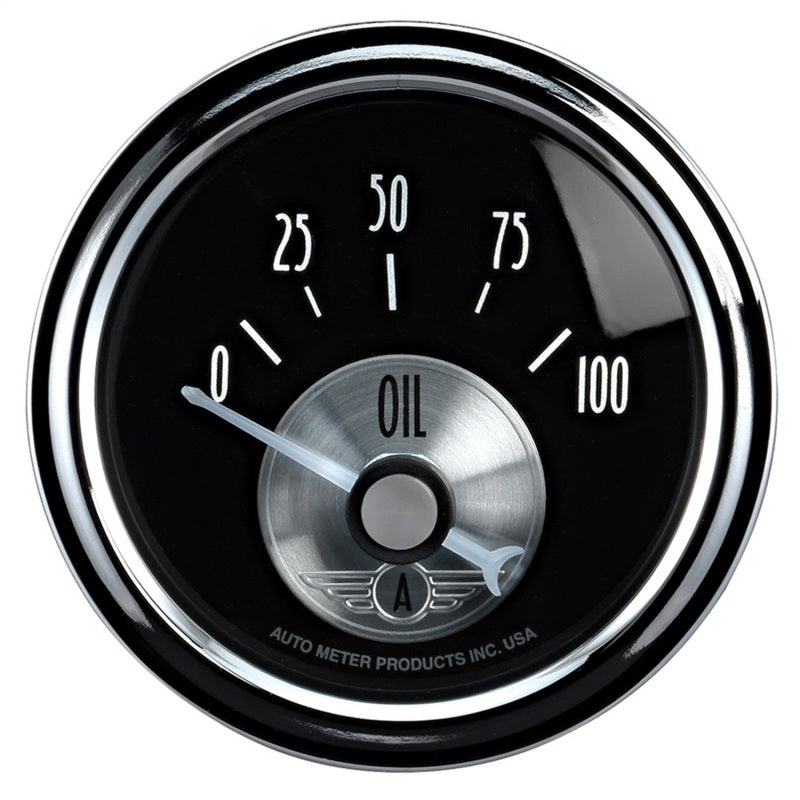Autometer Gauge, Oil Press, 2 1/16", 100Psi, Elec, Prestige Blk. Diamond 2028 Photo - Primary