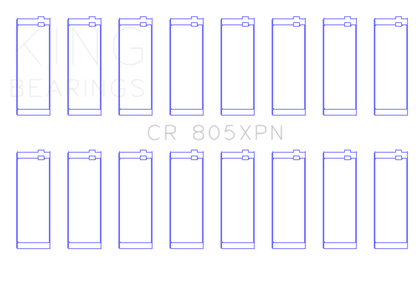 King Engine Bearings King Chrysler 273/277/301/303/313/318/326/340ci (Size 020) Performance Rod Bearing Set CR805XPN020 CR805XPN020 Photo - Primary