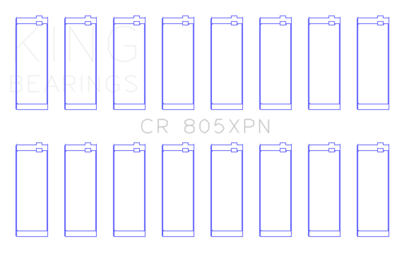 King Engine Bearings King Chrysler 273/277/301/303/313/318/326/340ci (Size STD) Performance Rod Bearing Set CR805XPN CR805XPN Photo - Primary