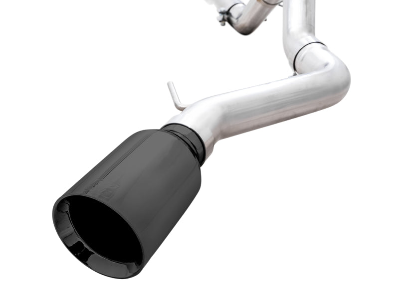 AWE Tuning 2021+ Ford Bronco 0FG Single Rear Exit Exhaust w/Diamond Black Tip & Bash Guard 3015-23789 3015-23789 Photo - Close Up