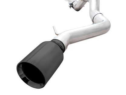 AWE Tuning 2021+ Ford Bronco 0FG Single Rear Exit Exhaust w/Diamond Black Tip & Bash Guard 3015-23789 3015-23789 Photo - Close Up