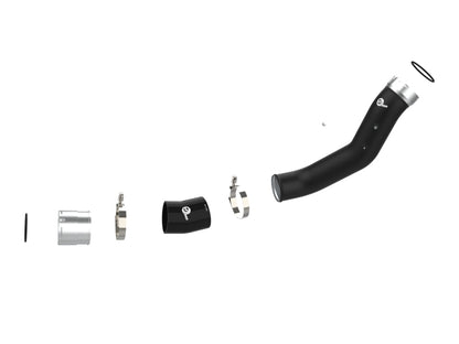 aFe 2024 GM Diesel Trucks V8 6.6L L5P BladeRunner 3.5in Aluminum Cold Charge Pipe - Black 46-20709-B 46-20709-B Photo - Unmounted