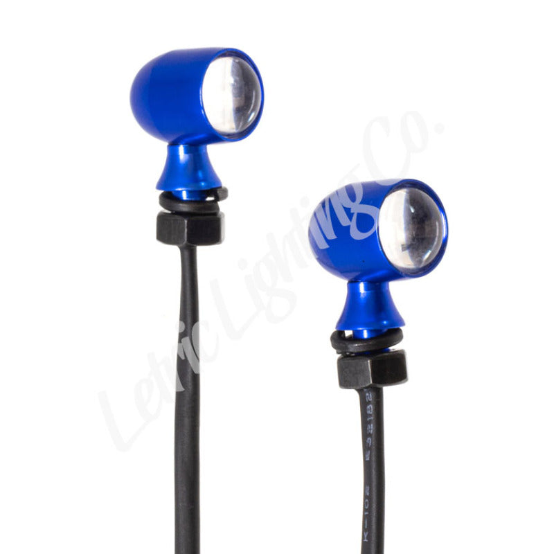Letric Lighting 12mm Mini Red Running Light Red Turn Signal - Blue Anodized LLC-45CB-RR LLC-45CB-RR Photo - Primary