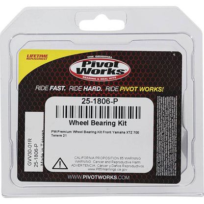 Pivot Works Yamaha Wheel Bearing Kit Premium Bearings 25-1806-P 25-1806-P Photo - Primary