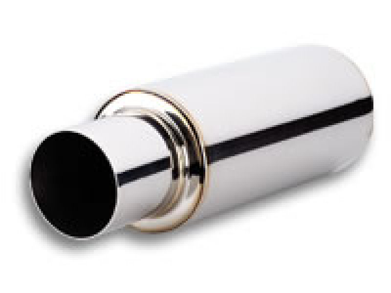 Vibrant TPV Turbo Round Muffler (23in Long) with 4in Round Tip Straight Cut 1059 Photo - Primary