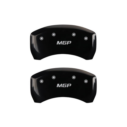 MGP Rear set 2 Caliper Covers Engraved Rear MGP Black finish silver ch 10010RMGPBK 10010RMGPBK Photo - Primary