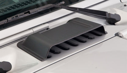 Bushwacker 98-18 Jeep Wrangler Trail Armor Hood Scoop (Textured Tpo) - Black 15002 15002 Photo - Mounted