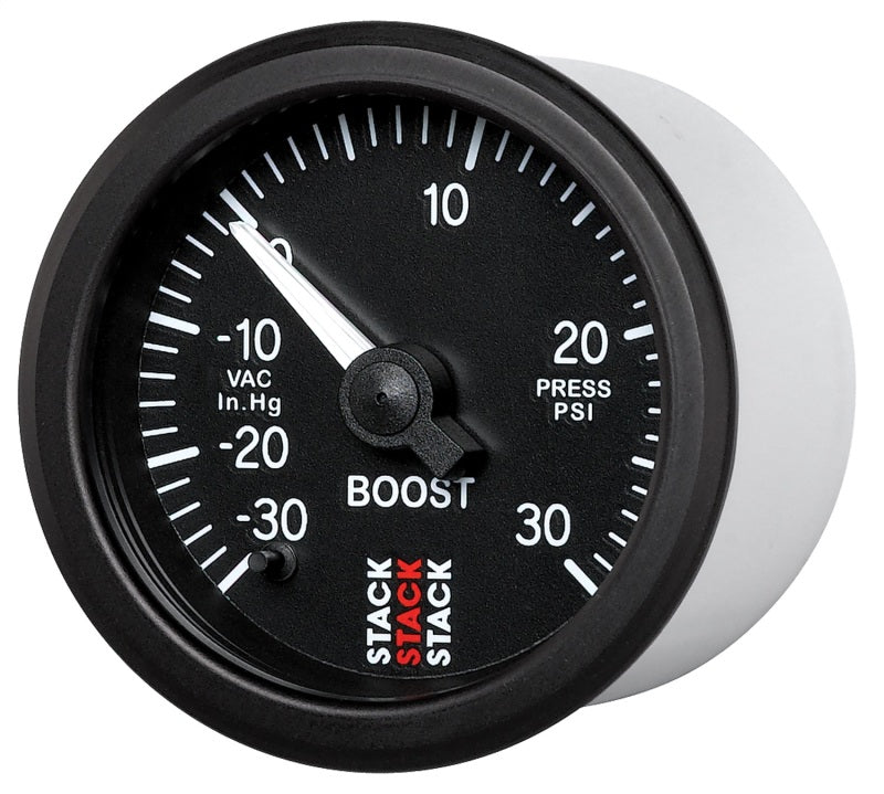 Autometer Stack 52mm -30INHG to +30 PSI (Incl T-Fitting) Pro Stepper Motor Boost Press Gauge - Black ST3312 ST3312 User 2