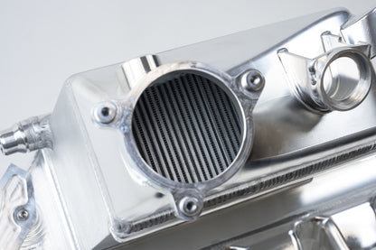 CSF BMW M2/M3/M4 S58 Comp &amp; Non-Comp (G8X) Charge-Air Cooler Manifold - Raw Billet 8233 8233 Photo - Close Up