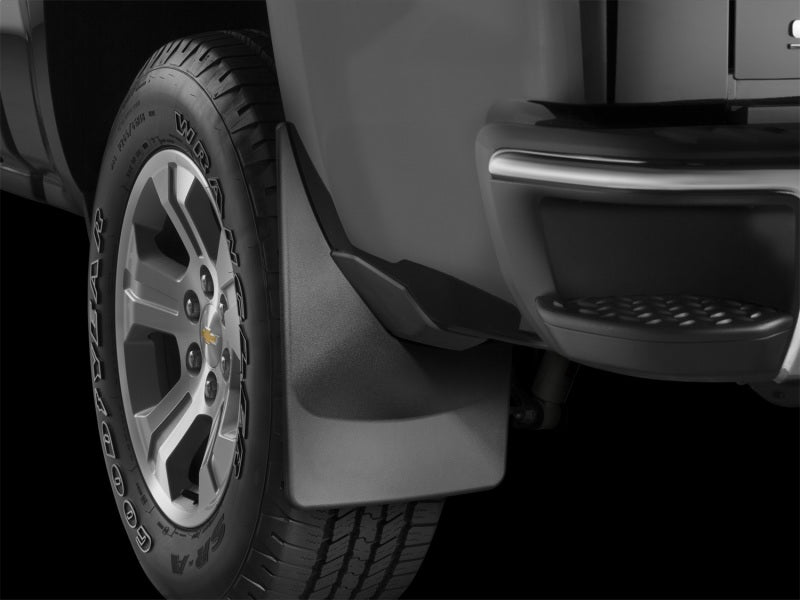 WeatherTech 19+ Dodge Ram w/o Factory Flares Rear No Drill Mudflaps - Black 120093 120093 Photo - Primary