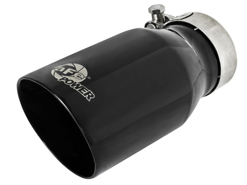 aFe Exhaust Tip Black - MACH Force-Xp 409 Stainless Steel Single-Wall 49T25354-B07 Photo - Primary