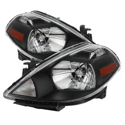 SPYDER Xtune Nissan Versa 07-12 Crystal Headlights Black HD-JH-NV07-AM-BK 9023613 9023613 Photo - Primary