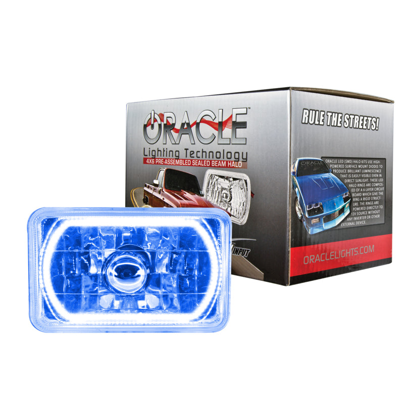 ORACLE Lighting Oracle Pre-Installed Lights 4x6 IN. Sealed Beam - Blue Halo 6909-002 6909-002 Photo - Primary