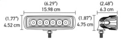 Hella Value Fit Mini 6in LED Light Bar - Spot 357203011 357203011 Technical Drawing