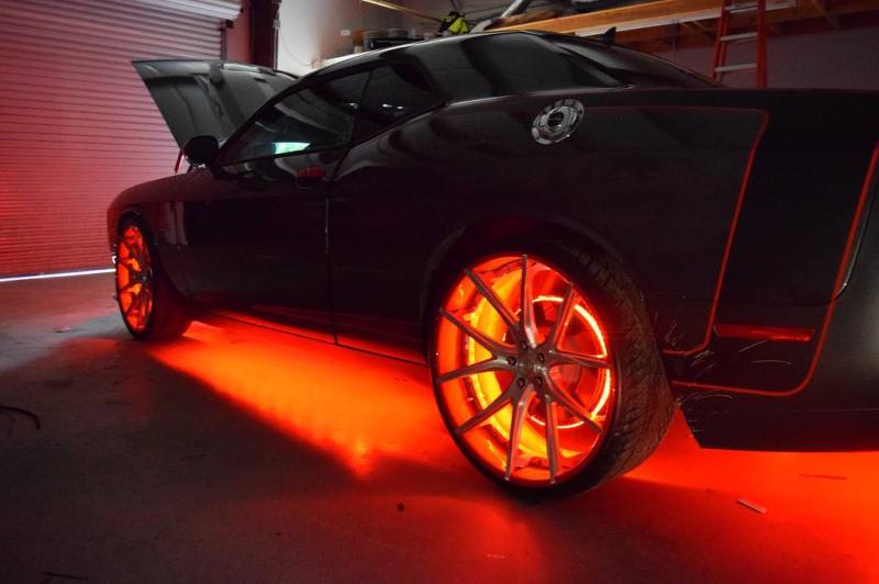ORACLE Lighting Oracle LED Illuminated Wheel Rings - Double LED - Red 4228-003 4228-003 Photo - lifestyle view