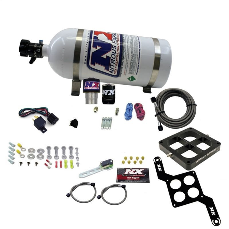 Nitrous Express Single Entry Crossbar RNC .178 4500 Flange Nitrous Kit (250-650HP) w/10lb Bottle 63970-10 63970-10 Photo - Primary