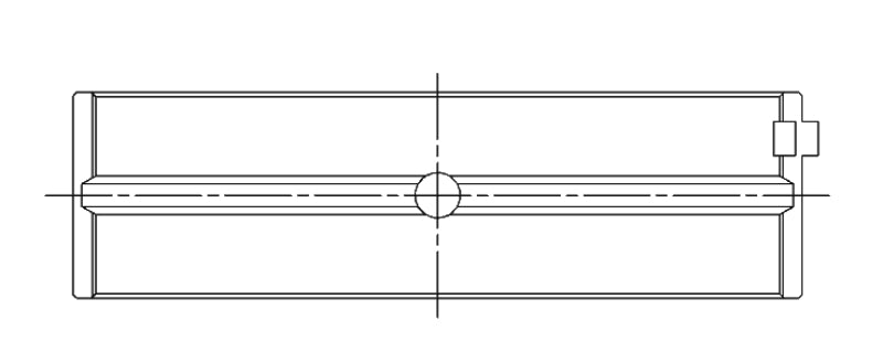 ACL Mitsubishi 6G72/6G72T/6G73 .25mm Oversized Performance Rod Bearing Set 4M1149H-.25 4M1149H-.25 Technical Drawing