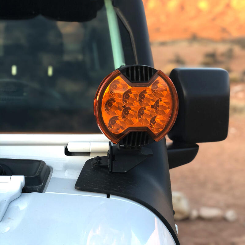 KC HiLiTES 6" SlimLite LED - Light Shield 5104 Photo - lifestyle view
