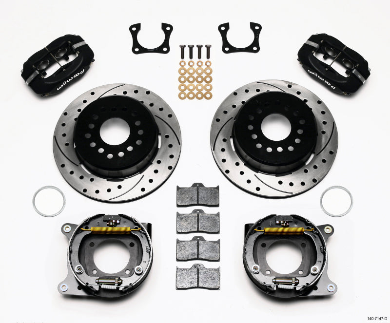 Wilwood Forged Dynalite P/S Park Brake Kit Drilled 58-64 Olds/Pontiac Ends 140-7147-D 140-7147-D Photo - Primary