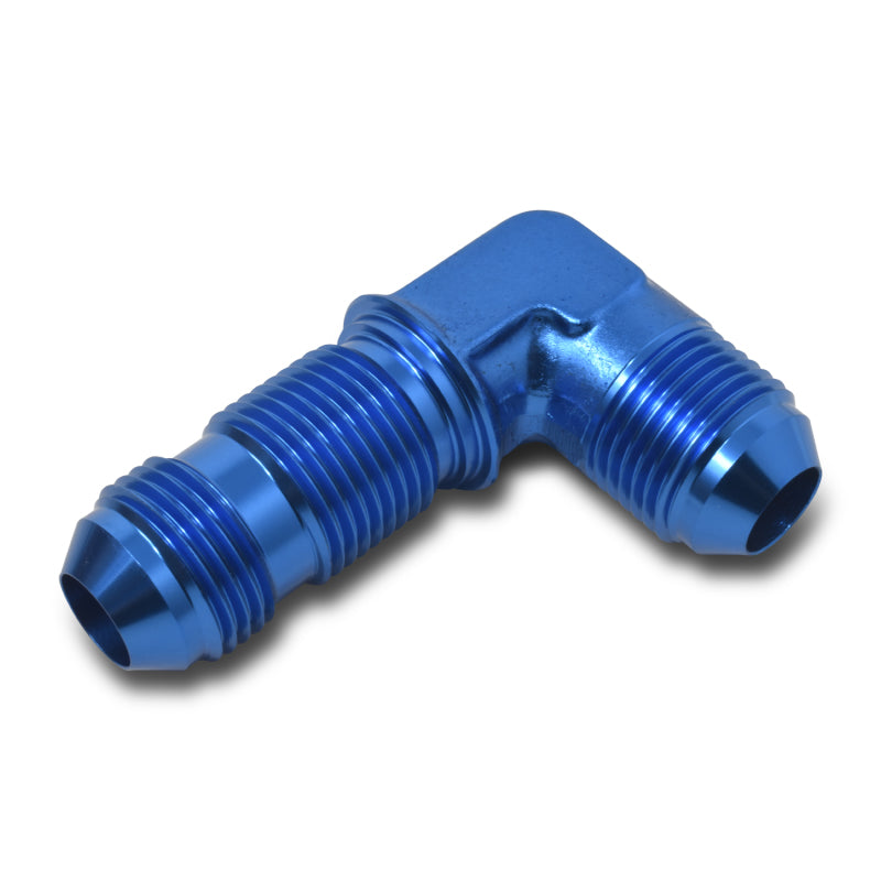 Russell -8 AN 90° Flare Bulkhead Adapter (Blue Finish) 661260 Photo - out of package