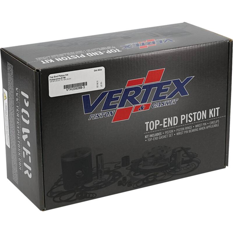 Vertex Pistons Vertex Piston 18-22 KTM 125 SX 125cc Top End Piston Kit VTK23928B-3 VTK23928B-3 Photo - Primary