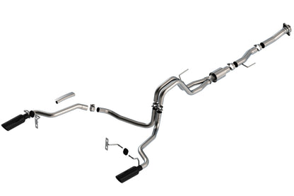 Borla F-150 2021 5.0L 2dr RC SB (122.8 WB) XL/XLT 3/2.25 SRE Cat-Back ATAK Black Chrome Tips 140869BC 140869BC Photo - Primary
