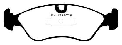 EBC 91-95 Opel Astra 2.0 Redstuff Front Brake Pads DP3760C DP3760C Photo - in package