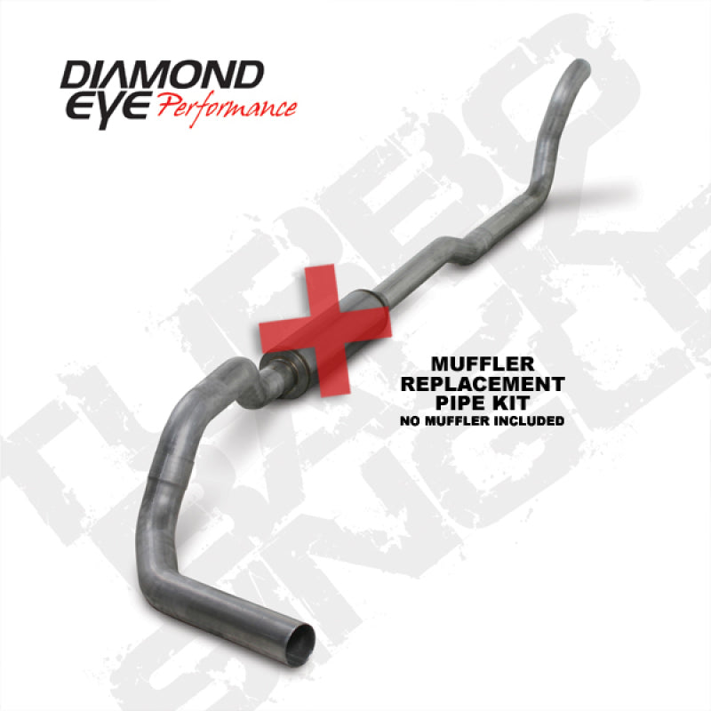 Diamond Eye Performance Diamond Eye KIT 4in TB MFLR RPLCMENT PIPE SGL AL: 2-WHEEL DRIVE ONLY 89-93 DODGE CUMMINS 5.9L K4209A-RP K4209A-RP Photo - Primary