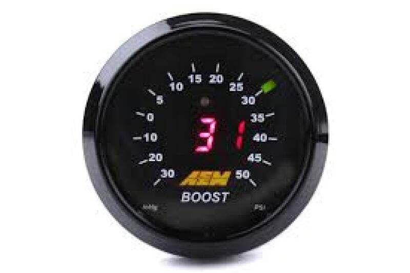 AEM Electronics 52mm Digital Boost Gauge 50 PSI 30-4408 Photo - Close Up