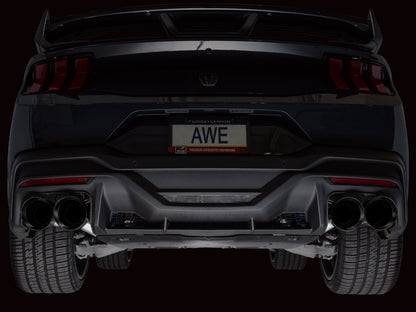 AWE Tuning AWE 2024 Ford Mustang Dark Horse S650 RWD Track Edition Catback Exhaust w/ Quad Diamond Black Tips 3020-43375 3020-43375 Photo - Mounted