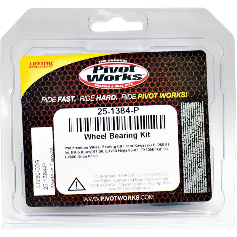 Pivot Works Kawasaki Wheel Bearing Kit Premium Bearings 25-1384-P 25-1384-P Photo - Primary