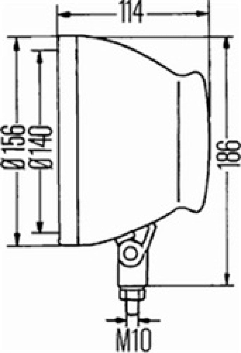 Hella Worklight 1Ga H15710001 H15710001 Technical Drawing