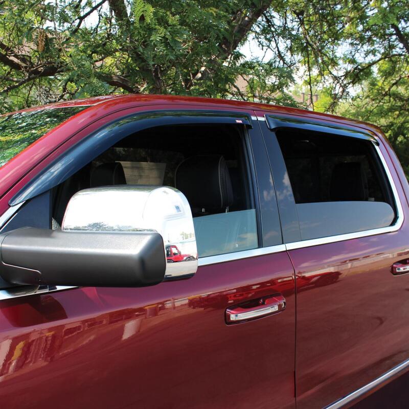 Westin 2019 RAM 1500 Crew Cab (Non Classic) Wade Slim Wind Deflector 4pc - Smoke 72-35432 72-35432 Photo - Mounted