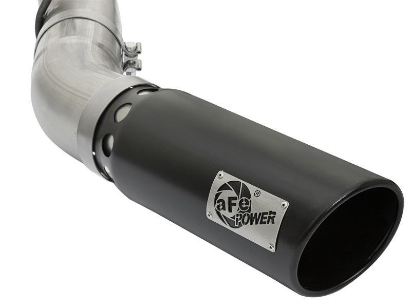 aFe Large Bore-HD 4" DPF-Back Exhaust 2017 GM Diesel Trucks V8 6.6L 49-44085-B Photo - Unmounted