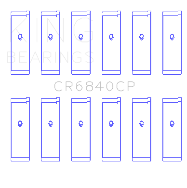 King 2005-2012 Nissan VQ40DE 6 Cyl (Size STD) Rod Bearing Set CR6840CP CR6840CP Photo - Primary