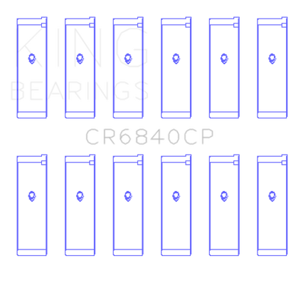 King Engine Bearings King 2005-2012 Nissan VQ40DE 6 Cyl (Size STD) Rod Bearing Set CR6840CP CR6840CP Photo - Primary
