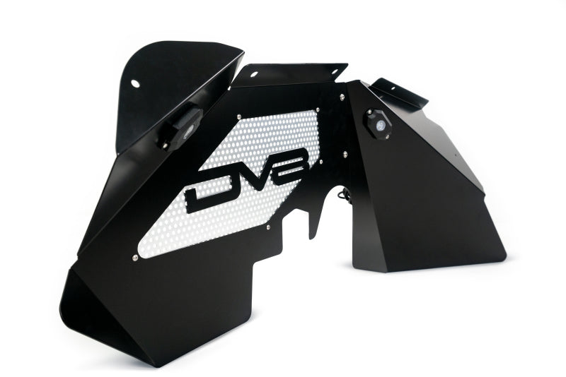 DV8 Offroad 07-18 Jeep Wrangler JK Front Aluminum Inner Fender w/ Rock Lights - Black INFEND-01FBRL INFEND-01FBRL Photo - Unmounted