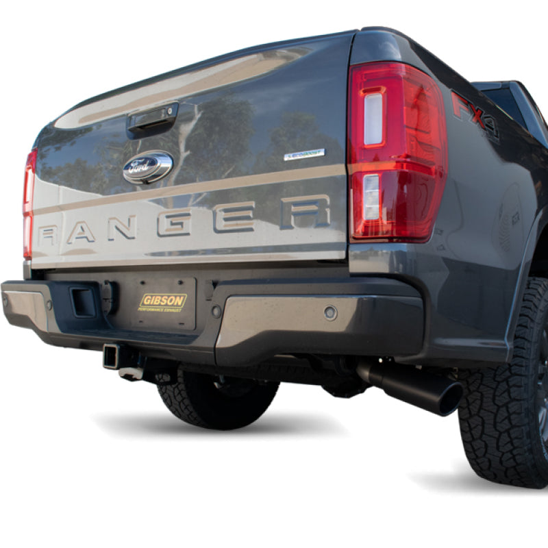 Gibson 2019 Ford Ranger Lariat 2.3L 3in Cat-Back Single Exhaust - Black Elite 619717B 619717B Illustration Guide